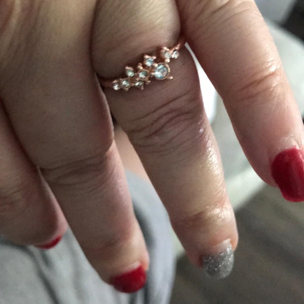 Rose gold and Crystals ring